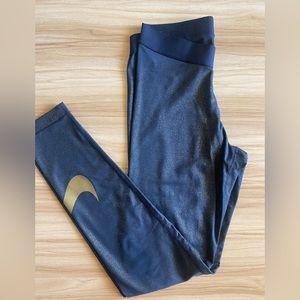 Nike Pro gold sparkle Dri-FIT legging